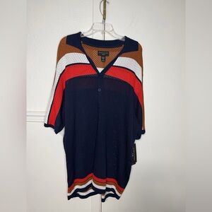 Shaquille O’neal Men's button down shirt color block size 2XL new with tag